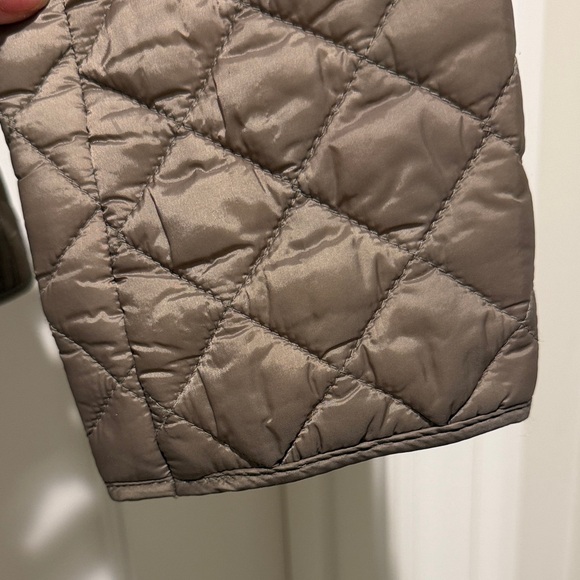 Burberry Quilted Khaki Brown Jacket Size Small - Picture 5 of 6